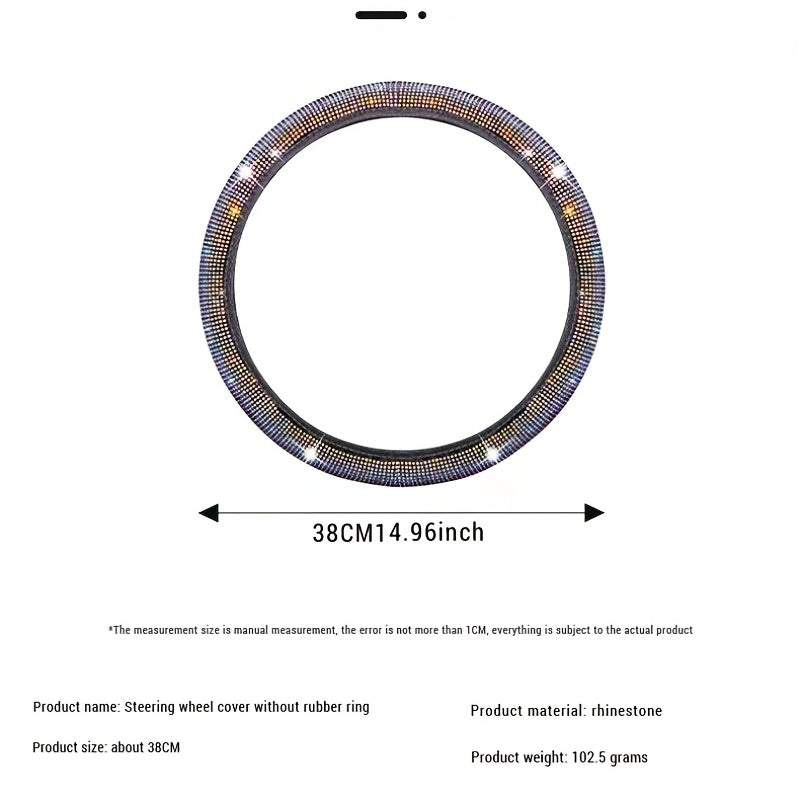 Sparkle And Shine: Universal Artificial Diamond Car Steering Wheel Cover Set Uniquely Yours Designs