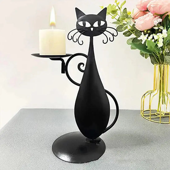 Black-Cat-Candle-Holder-Uniquely-Yours-Designs-84360354 - Uniquely Yours Designs