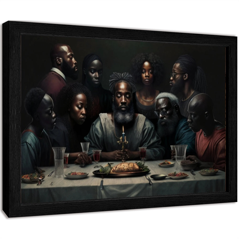 Black Jesus The Last Supper Wall Art