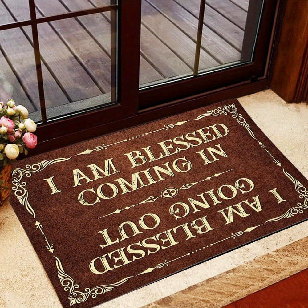 Doormat for Inside/Outside Entry - I Am Blessed
