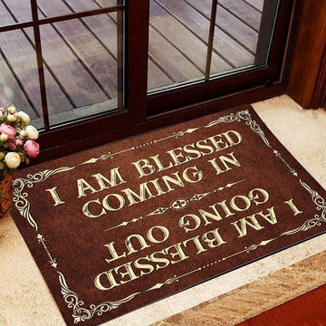 Doormat for Inside/Outside Entry - I Am Blessed