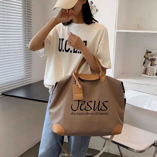 Jesus Print Canvas Tote Bag