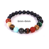 Vibrant multicolor gemstone beaded bracelet, 6mm size, perfect for unique jewelry lovers.