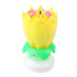 Curious yellow lotus flower candle with playful petals, perfect for unique home décor charm.