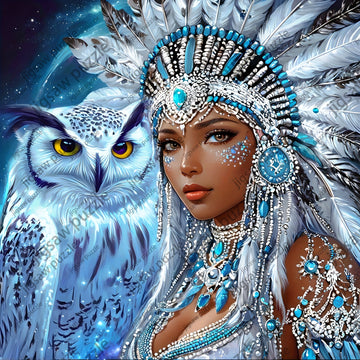 1024pcs Jigsaw Puzzle – Vibrant Feather Headdress Design