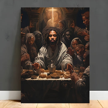 Last Supper with Black Christ Inspirational Wall Decor