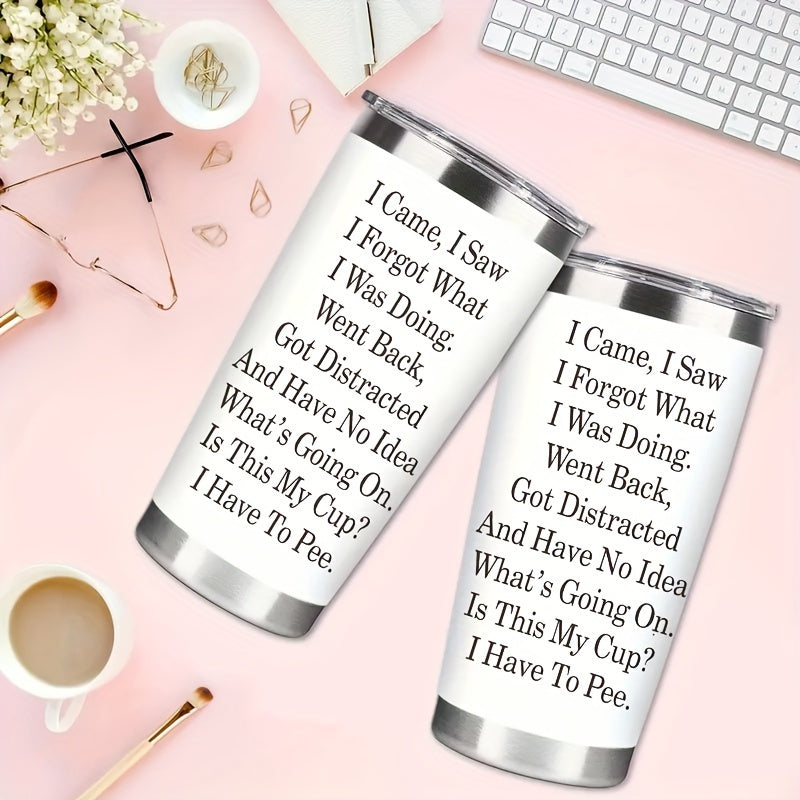 1pc, Senior Citizen Tumbler With Lid, 20oz Stainless Steel Water Bottle, Insulated Water Cups, Summer Winter Drinkware, Outdoor Travel Accessories, Valentine's Day Gifts For Women Men Uniquely Yours Designs