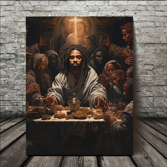 Last Supper with Black Christ Inspirational Wall Decor
