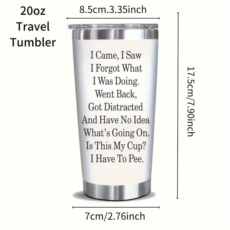 1pc, Senior Citizen Tumbler With Lid, 20oz Stainless Steel Water Bottle, Insulated Water Cups, Summer Winter Drinkware, Outdoor Travel Accessories, Valentine's Day Gifts For Women Men Uniquely Yours Designs