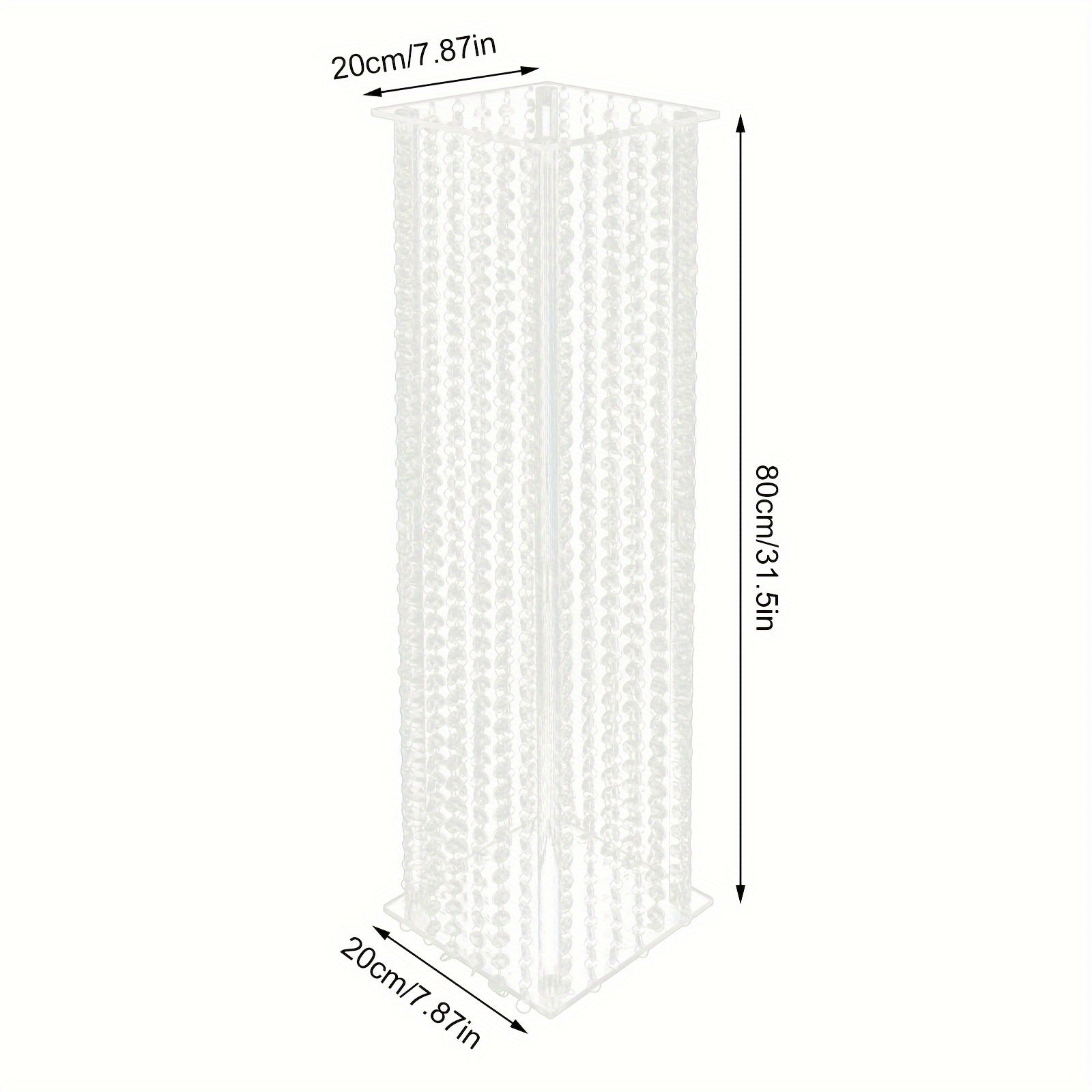 Clear Acrylic Tall Vases for Centerpieces - 2 Pcs Acrylic Column Flower Stand with Chandelier Crystals, Inweder 31.5 inch Vase Stand, Geometric Wedding Centerpieces Bulk for Tables, Party, Home Decor Uniquely Yours Designs