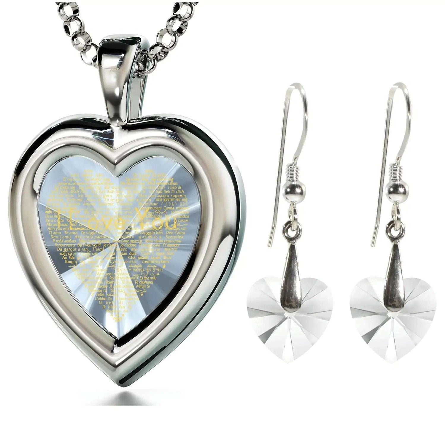 925-Silver-Heart-Jewelry-Set-I-Love-You-Necklace-in-120-Languages-and-Crystal-Earrings-Uniquely-Yours-Designs-84427471_243157c7-2d40-4bd1-96f9-d87385db7146 - Uniquely Yours Designs