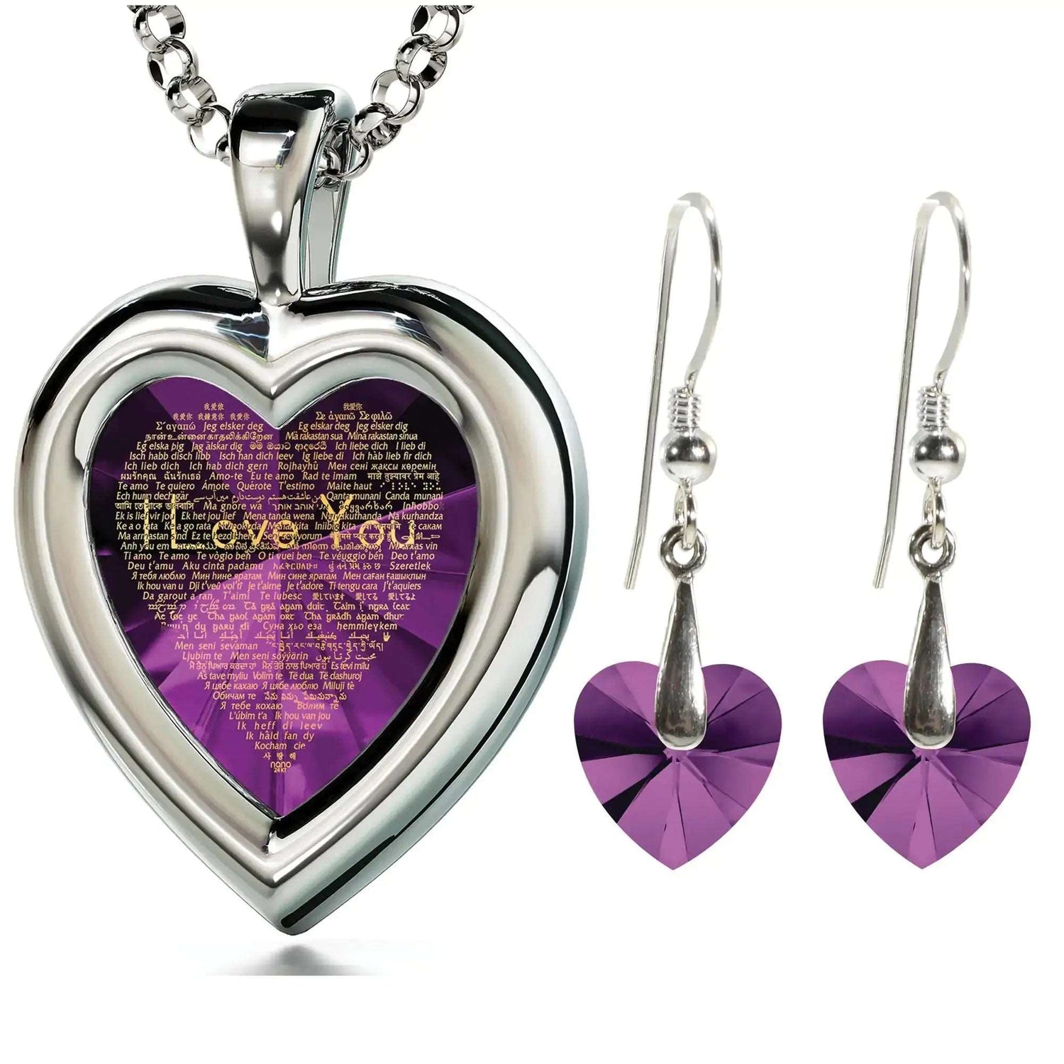 925-Silver-Heart-Jewelry-Set-I-Love-You-Necklace-in-120-Languages-and-Crystal-Earrings-Uniquely-Yours-Designs-84427539_d7962d88-b494-42e7-bd06-ee63d820d29e - Uniquely Yours Designs