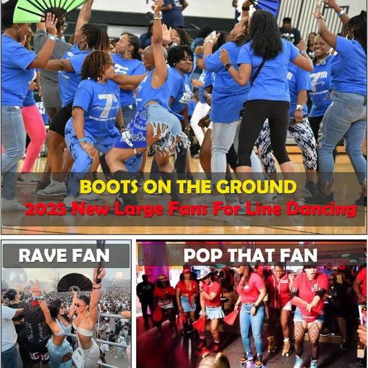 13inch Large Rave Fan - Popping Fan Clacking Fans for Line Dancing