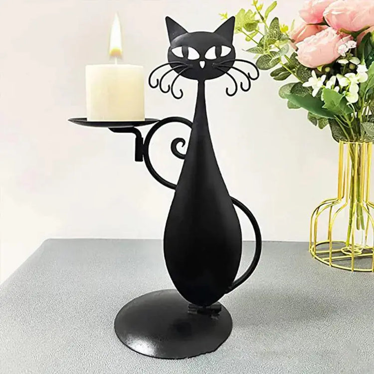 Black-Cat-Candle-Holder-Uniquely-Yours-Designs-84360354 - Uniquely Yours Designs