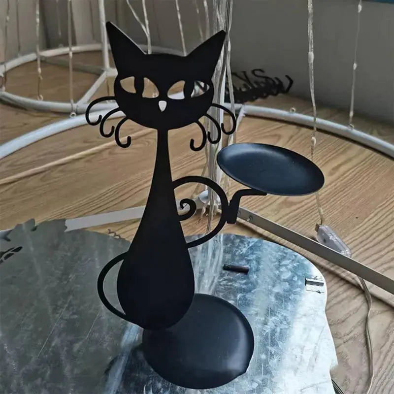 Black-Cat-Candle-Holder-Uniquely-Yours-Designs-84360411 - Uniquely Yours Designs