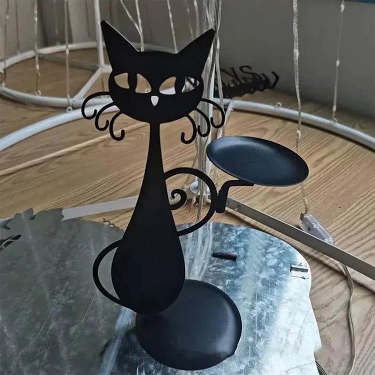 Black-Cat-Candle-Holder-Uniquely-Yours-Designs-84360411 - Uniquely Yours Designs