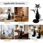 Black-Cat-Candle-Holder-Uniquely-Yours-Designs-84360530 - Uniquely Yours Designs