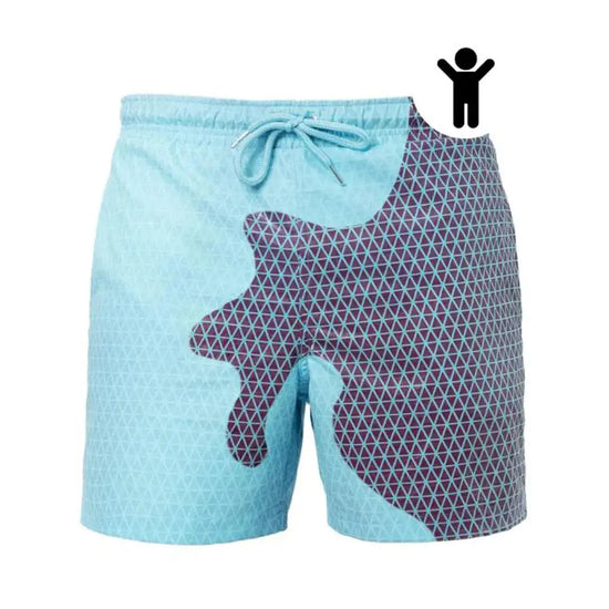 Children-Encounter-Water-Change-Color-Beach-Shorts-Swim-Trunks-Uniquely-Yours-Designs-84461123 - Uniquely Yours Designs
