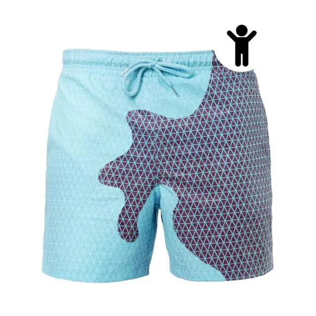 Children-Encounter-Water-Change-Color-Beach-Shorts-Swim-Trunks-Uniquely-Yours-Designs-84464174 - Uniquely Yours Designs