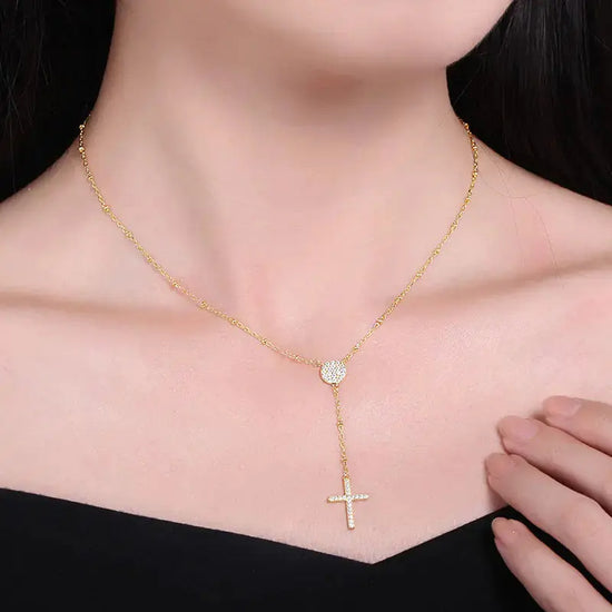 KALETINE-925-Sterling-Silver-Rosary-Necklaces-Trendy-Gold-Jewelry-Cross-Charms-Turkey-Evil-Eye-Necklace-Women-Accessories-Men-Uniquely-Yours-Designs-84420243 - Uniquely Yours Designs