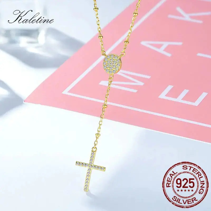 KALETINE-925-Sterling-Silver-Rosary-Necklaces-Trendy-Gold-Jewelry-Cross-Charms-Turkey-Evil-Eye-Necklace-Women-Accessories-Men-Uniquely-Yours-Designs-84420441 - Uniquely Yours Designs