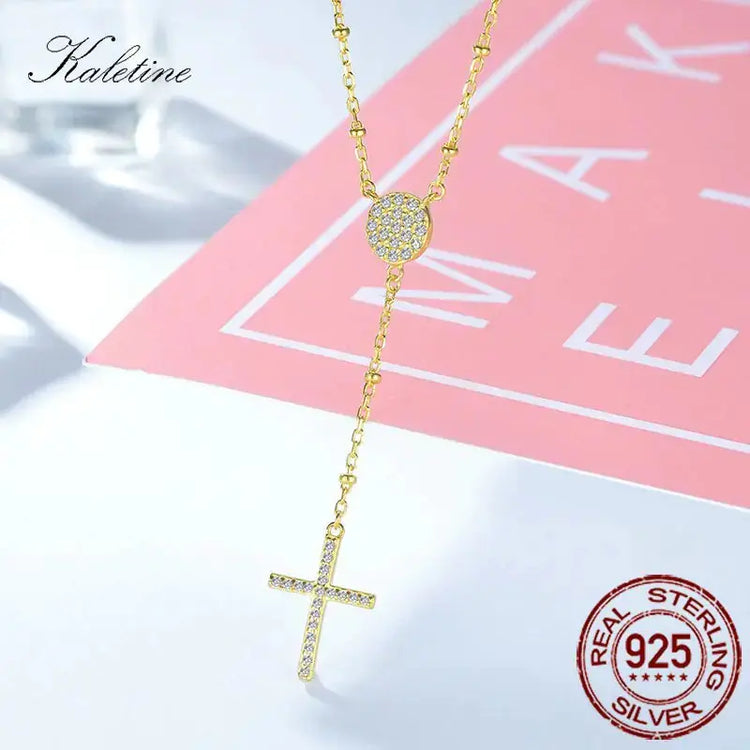 KALETINE-925-Sterling-Silver-Rosary-Necklaces-Trendy-Gold-Jewelry-Cross-Charms-Turkey-Evil-Eye-Necklace-Women-Accessories-Men-Uniquely-Yours-Designs-84420441 - Uniquely Yours Designs