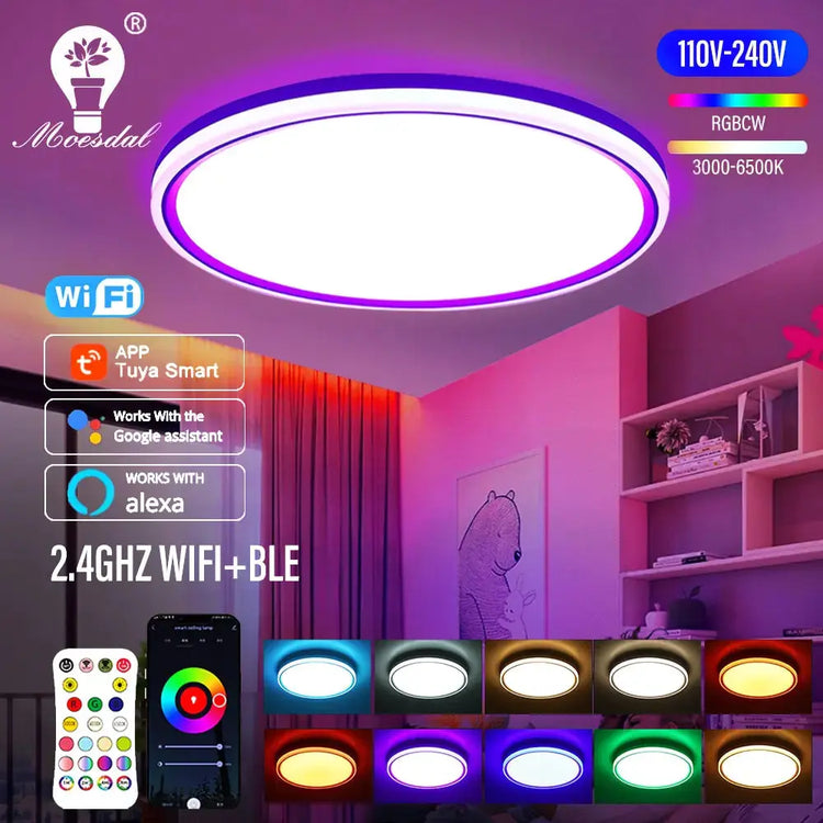 Living-Room-24W-Slim-Ceiling-Light-Uniquely-Yours-Designs-84409766 - Uniquely Yours Designs
