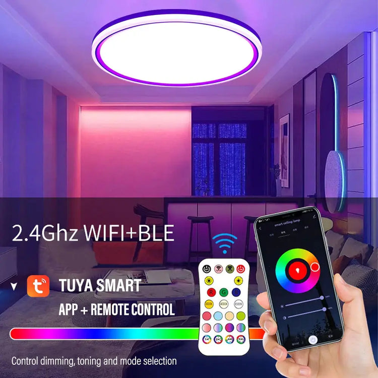 Living-Room-24W-Slim-Ceiling-Light-Uniquely-Yours-Designs-84410074 - Uniquely Yours Designs