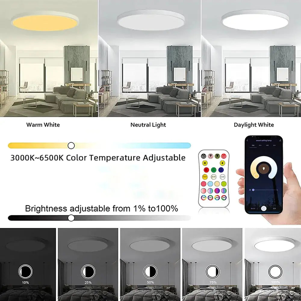 Living-Room-24W-Slim-Ceiling-Light-Uniquely-Yours-Designs-84410257 - Uniquely Yours Designs