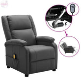 Massage-Recliner-Anthracite-Faux-Leather-Doba-84310118 - Uniquely Yours Designs