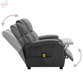 Massage-Recliner-Anthracite-Faux-Leather-Doba-84310436