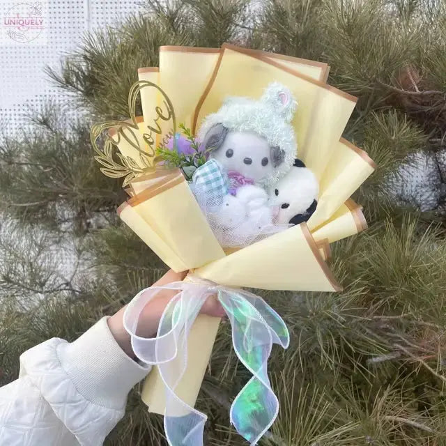 Plush-Dolls-Flower-Bouquet-Uniquely-Yours-Designs-84375351 - Uniquely Yours Designs