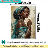 Beautiful African Women Jigsaw Puzzle - Scratch-Resistant, Advanced Skill Level, White Paper Pieces - Affordable Design for a