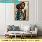 Beautiful African Women Jigsaw Puzzle - Scratch-Resistant, Advanced Skill Level, White Paper Pieces - Affordable Design for a