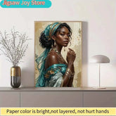 Beautiful African Women Jigsaw Puzzle - Scratch-Resistant, Advanced Skill Level, White Paper Pieces - Affordable Design for a