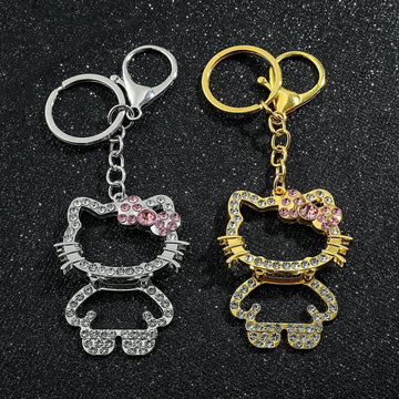 Sanrio Hello Kitty Rhinestones Keychain Phone Accessory