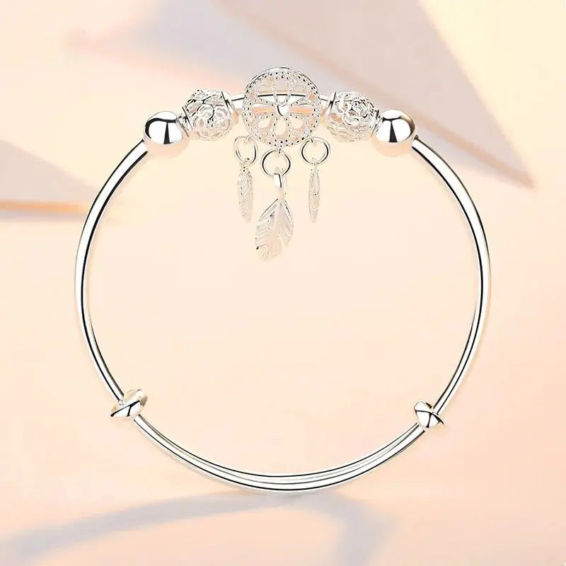 Sterling-Silver-Dreamcatcher-Charm-Bracelet-Uniquely-Yours-Designs-84428777 - Uniquely Yours Designs