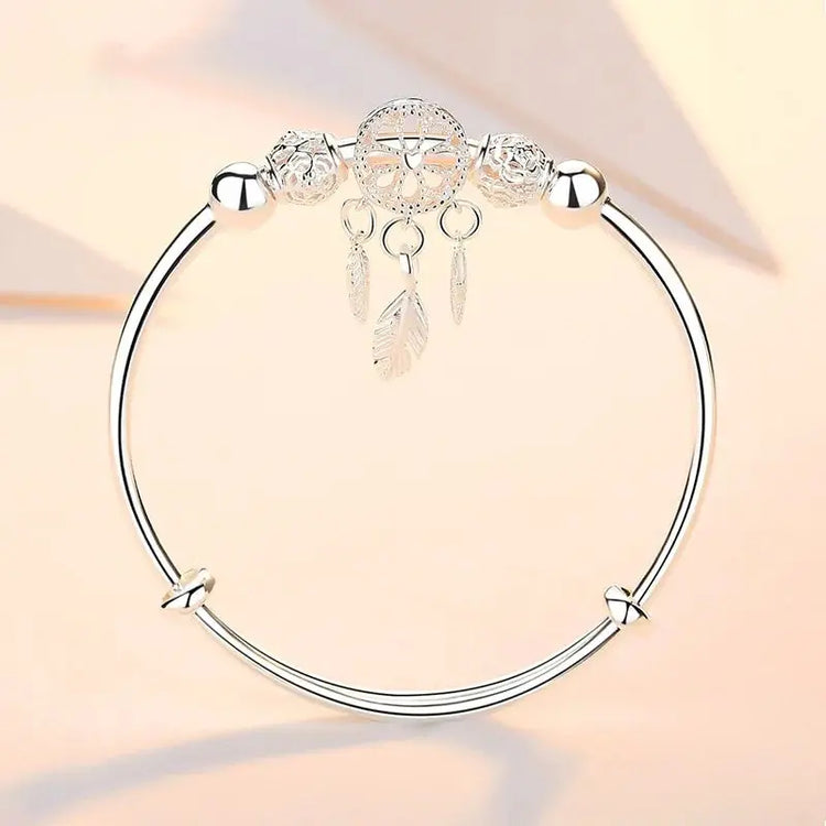 Sterling-Silver-Dreamcatcher-Charm-Bracelet-Uniquely-Yours-Designs-84428777 - Uniquely Yours Designs