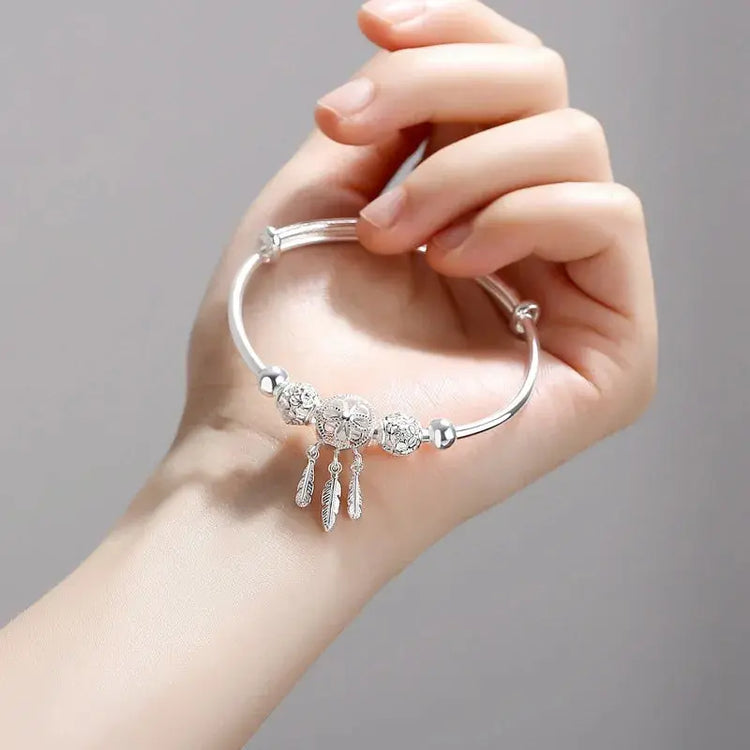 Sterling-Silver-Dreamcatcher-Charm-Bracelet-Uniquely-Yours-Designs-84428879 - Uniquely Yours Designs