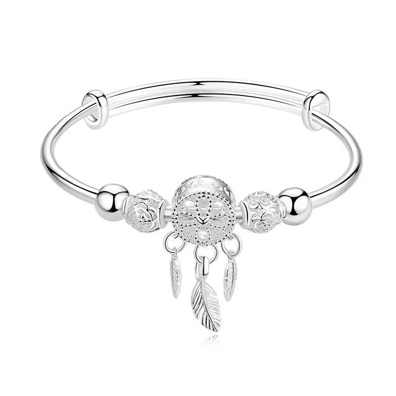 Sterling-Silver-Dreamcatcher-Charm-Bracelet-Uniquely-Yours-Designs-84429015 - Uniquely Yours Designs
