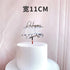 Mirror acrylic Happy Birthday cake topper with heart accents, unique party décor, 11cm wide