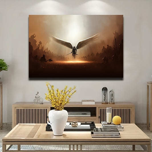 Wooden Framed Wall Art Archangel Michael Art Canvas