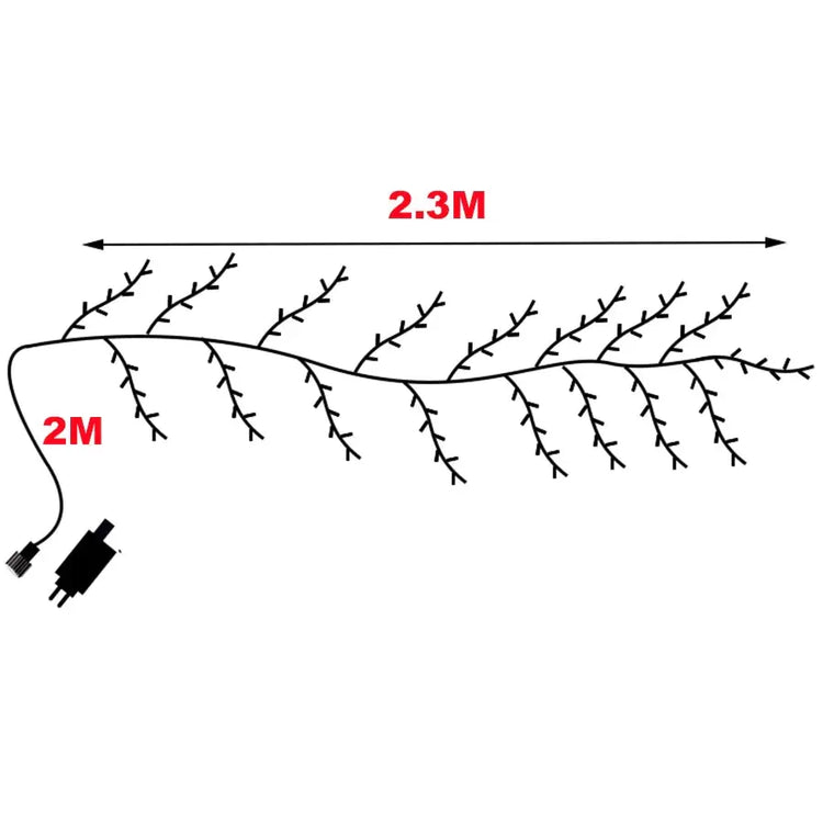 Explore the unique, stylish branch-shaped fairy light wire, perfect for creative home décor, 2.3m long.