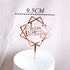 Eye-catching gold geometric Happy Birthday cake topper, 9.5cm, for unique party décor