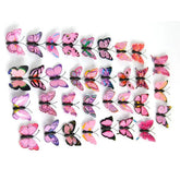 Captivating wall décor set with assorted pink and purple 3D butterfly decorations