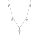 Sparkling silver star pendant necklace, unique celestial jewelry to elevate your style